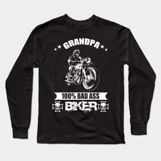 Grandpa 100% Badass Biker Long Sleeve T-Shirt